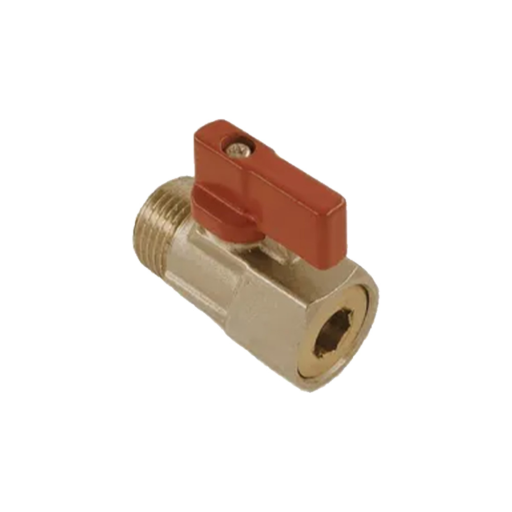 M Connection Brass Gas Valve Featuring PTFE Seal