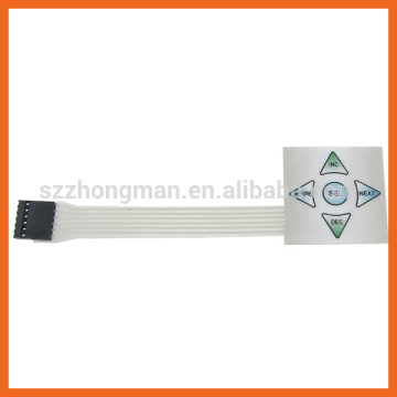 Mini 5 push buttons membrane switch for electrical displayer