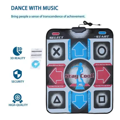 Non-Slip Dance Pad Dancing Step Dance Mat Pad Pads with USB for PC TV AV Video Household Game Dancer Blanket