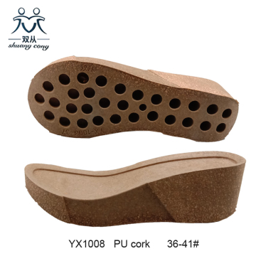 ส่วนประกอบรองเท้า Wedges Cork Shoe Sole