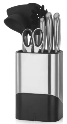Stainless Steel Knife Block Holder Stand - Multifunctional Storage Knife Holder