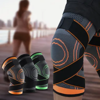 Pressurized 3D Knitted Nylon Knee Brace for Sports and Fitness