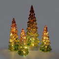 Botella de luz de vidrio soplado en forma de árbol de Navidad