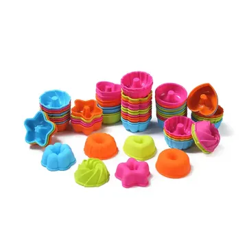 12 PCS IN 1 SET Hot Selling Cupcake Baking Mold Silicone Muffin Cups