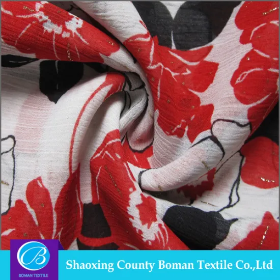 Dress fabric supplier New style Design Polyester print floral chiffon fabric