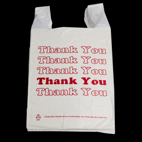 LDPE HDPE clear plastic transparency t shirt bag for grocery package