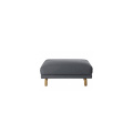 Ash Fußschemel Grau Stoff Rest Pouf Ottoman