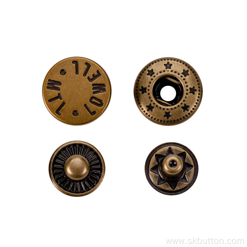 4pcs metal press snap button