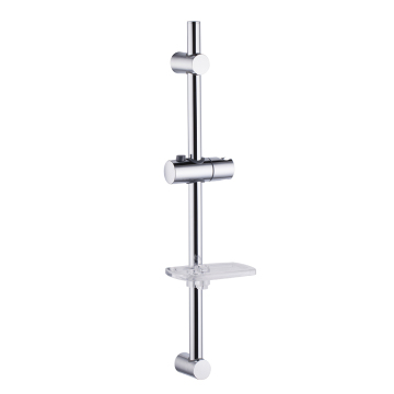 Adjustable Stainless Steel Slide Bar Shower Head with Round Handheld Shower