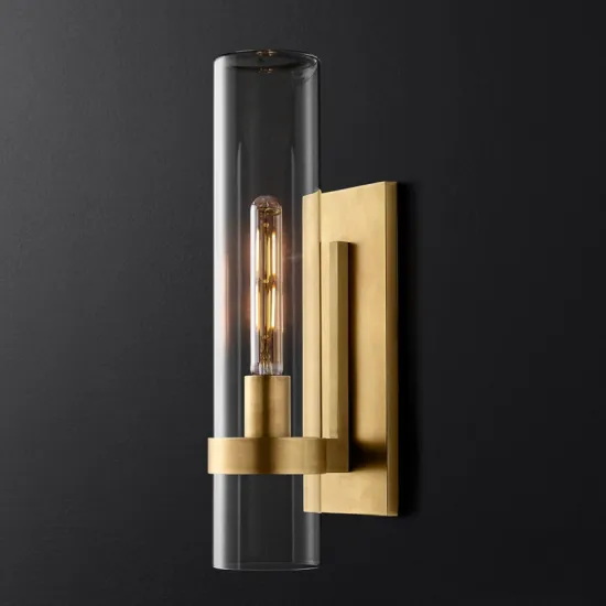 Modern Minimalist Art Deco Full Copper American Lamps and Brass Wall Lighting