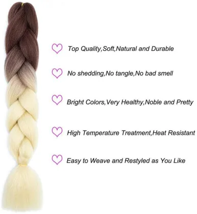 Synthetic braiding hair yaki ombre braiding pre stretched super jumbo hair crochet braids for african hair extension