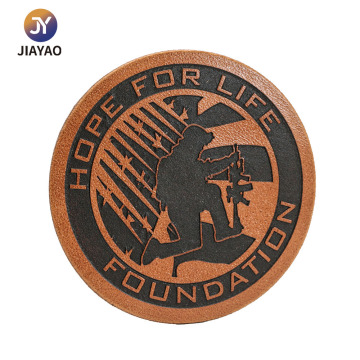 elegantes pegatinas de sombrero de cuero