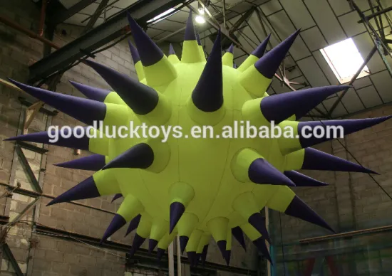 New style inflatable light spiky ball for stage decoration