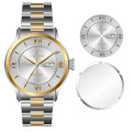 Sunray Dial With Date/Day Men Quartz Steel Watch