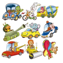 Dieren Auto&#39;s Borduurflarden Badges kinderen Doek