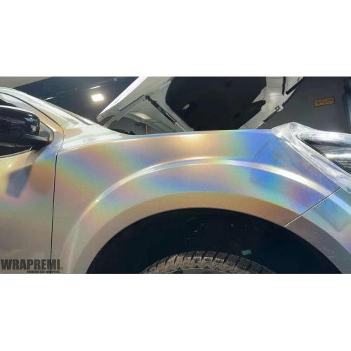 Tesla Car Wrap Price Glossy Laser Silver Car Wrapping 1.52*18M Factory