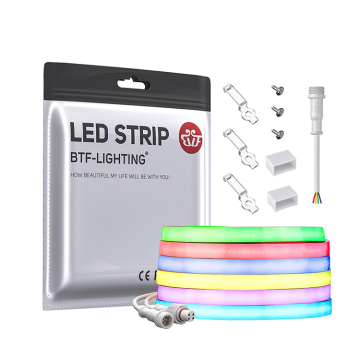 BTF LIGHTING 24V 840Leds/m IP67 Waterproof FCOB RGB LED Strip