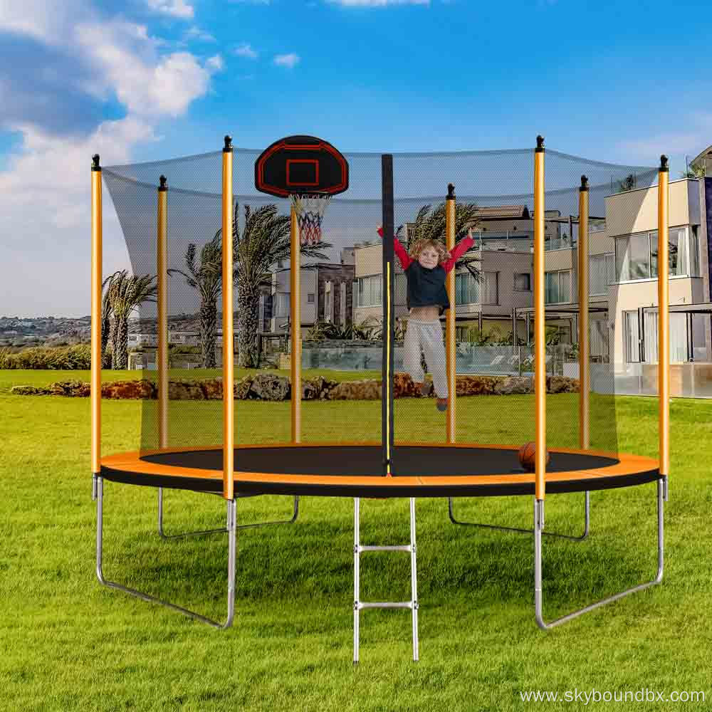 children outdoor trampolines with Basketball Hoop