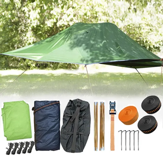 Luxury Triangle Hanging Tree Tents: Double Layer Portable Parachute Hammocks for Outdoor Camping