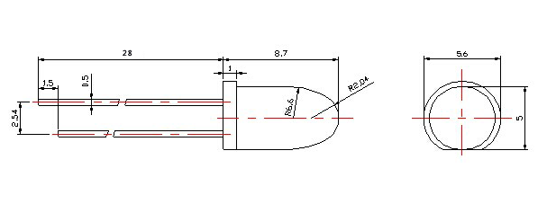 IR LED Narrow beam size