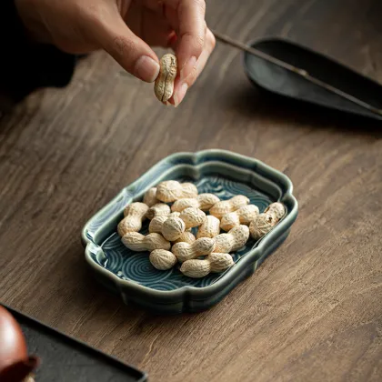 Hailang Tea Cake Tray: Dried Fruit Snacks Dim Sum Plate