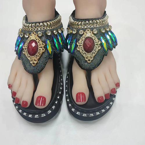 peafowl sandal upper fashion model