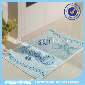 Durable microfiber bath mat for door or bathroom