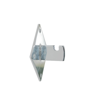 Chrome Metal Grid Wall Mount Holder Bracket