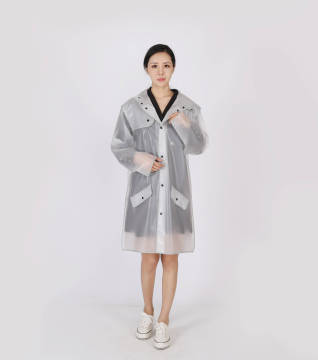 All season half translucent adult outdoor hiking Waterproof color customized single person Scrub TPU raincoat