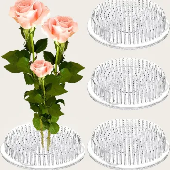 Transparent Plastic Pin Frog Ikebana Floral Frog Flower Holder