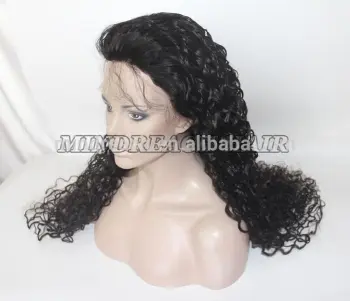 Qingdao top beauty wig 40inch curly long Brazilian hair full lace wig