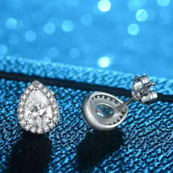 Water Drop Zircon Earrings for Women: S925 Pure Silver Jewelry Accessory