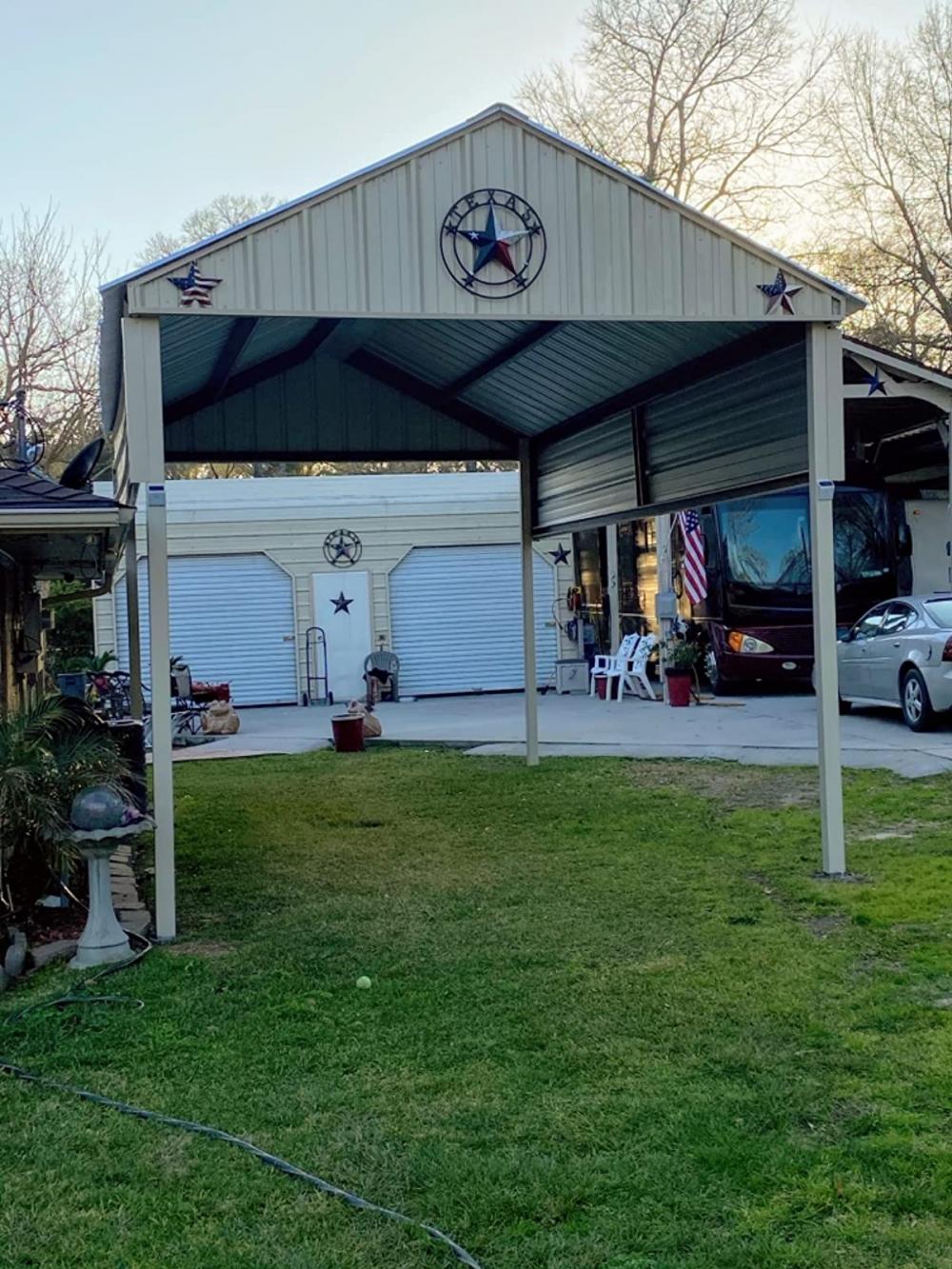 Color rústico Texas Star State Flag Circle Sign