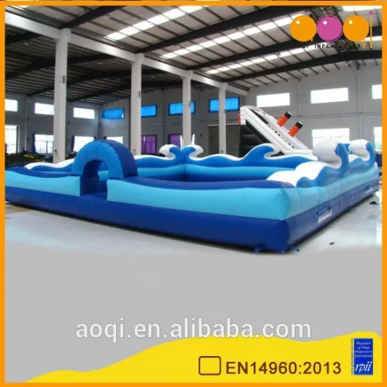 Crazy fun interactive inflatable bubble bath pool sports game for sale