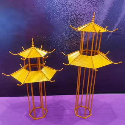 Chinese-style Hexagonal Pavilion Aisle Marker
