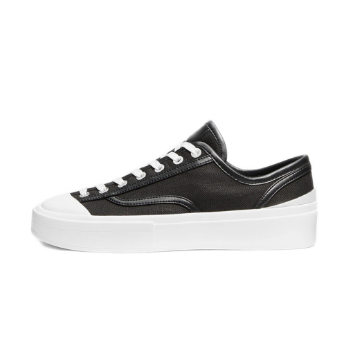 Women's Black Low Top Canvas Sneakers