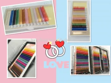 0.15 multi mix color new premium korean silk lashes