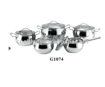 10pcs stainless steel cookware set,apple shape body