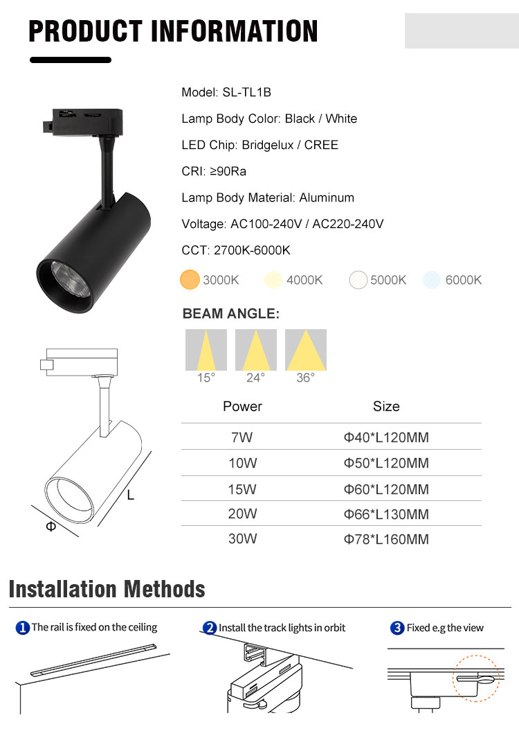 Track Light Details Model Sl Tl1b From Synno Lighting