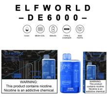 Elf World DE6000Puffs Vape с аккумулятором 550 мАч