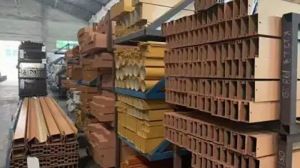Wood grain aluminum profiles for windows and doors