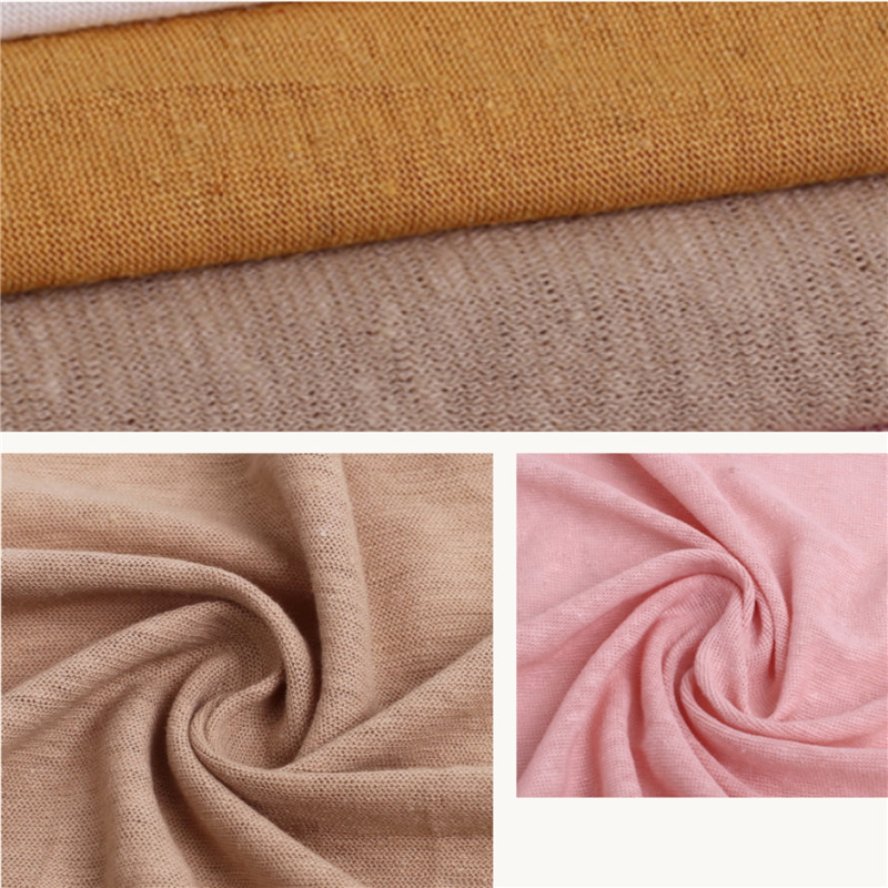 Softly Coarse Knitting Linen Jersey Fabric Wholesale02