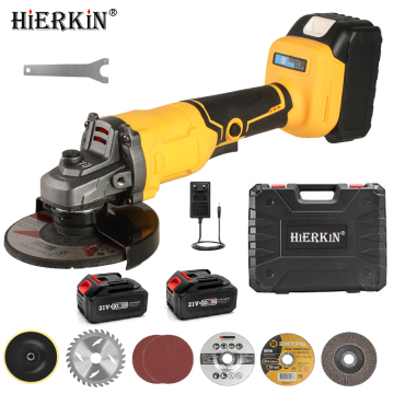 HIERKIN Professional Angle Grinder: A Powerful 110-240V Brushless Machine in an Electric Power Tool Set