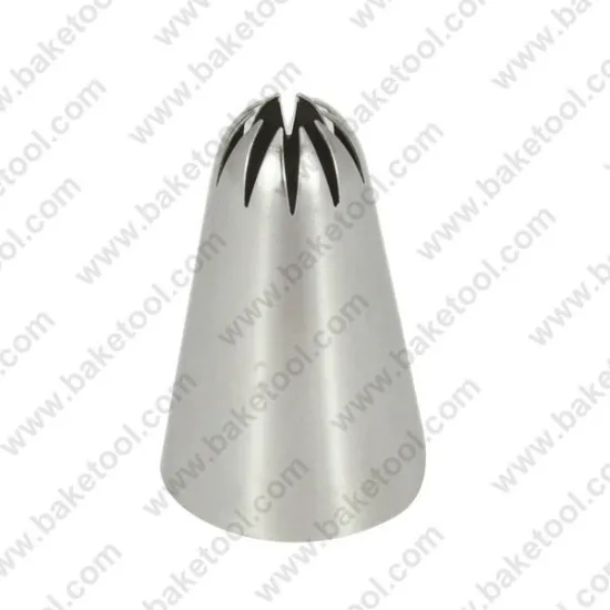 Stainless steel cake decorating nozzles,14MM closed star piping nozzles with high quality