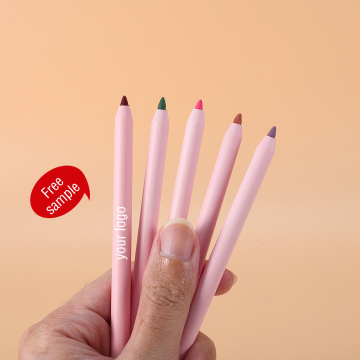 Customizable Private Label Cosmetic Pink Tube Lipliner with 39 Colors, Waterproof and Long-Lasting