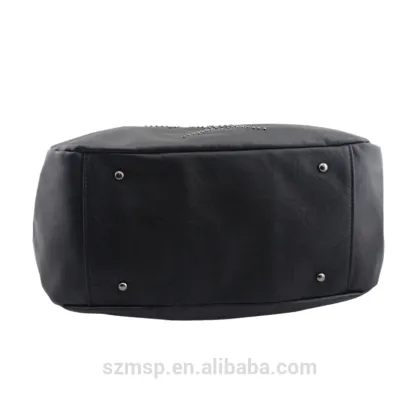 genuine lady leather butterfly rivet shape handbag for day use / lady handmade bowling handbag