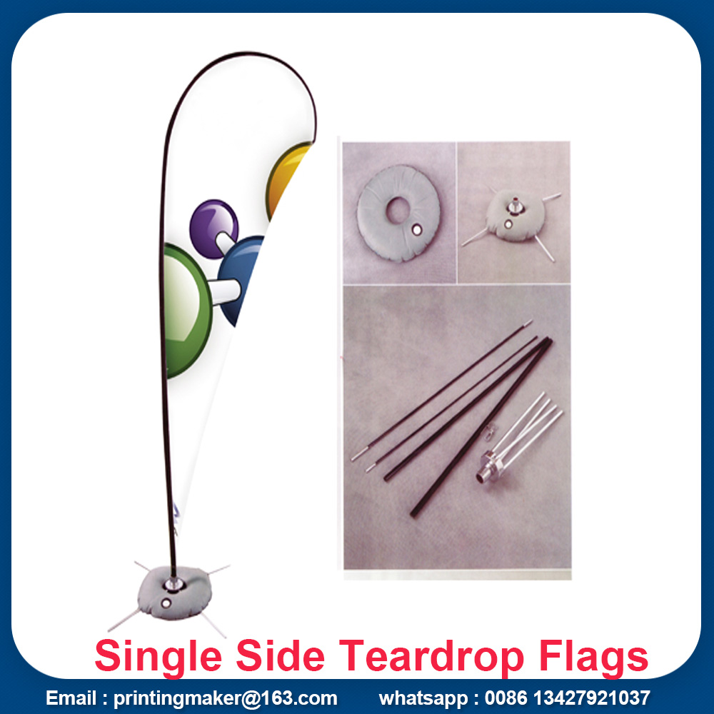 teardrop flags with cross base and water bag