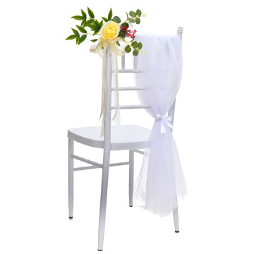 Wedding Chair Backrest Flower Covers for Banquet Party Decorations