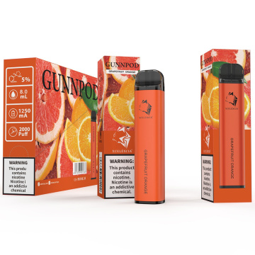 Gunnpod 20 Saveurs 5 Sel Nic E-Cigarette Jetable