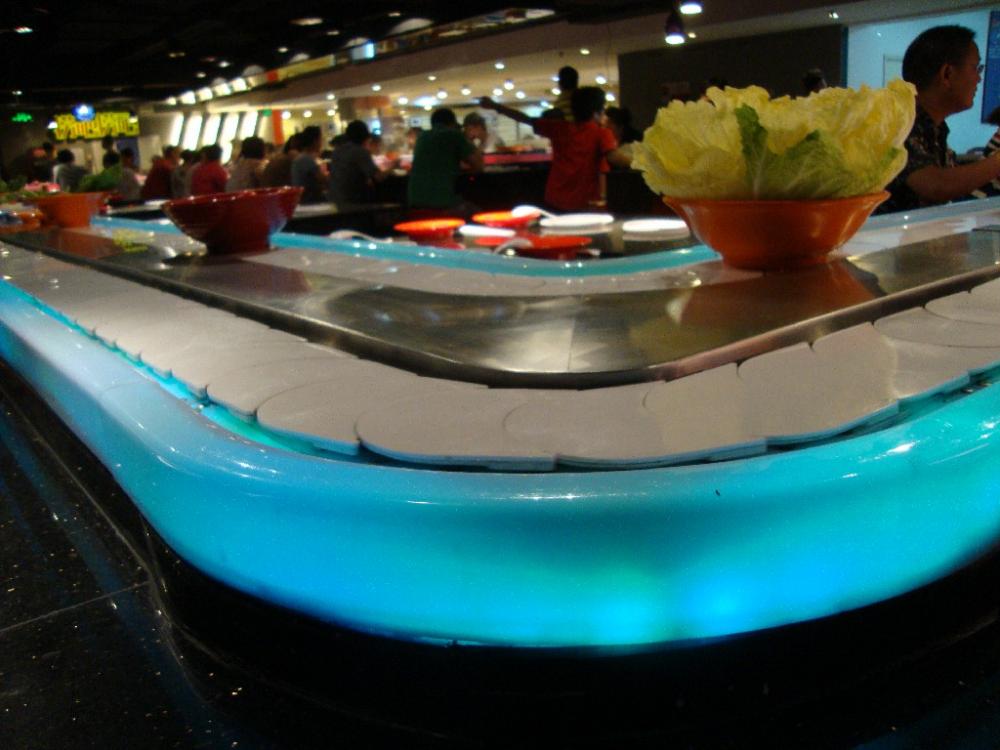 Luminous rotary food sushi belt